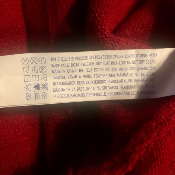 Red Cardigan Sweater - Picture 3 of 3